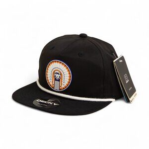 Illinois Fighting Illini Chief Illiniwek 3D Classic Rope Hat- Black/ White